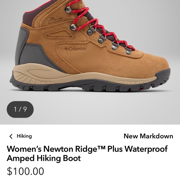 Columbia Red and Brown Hiking Boots - Picture 6 of 6